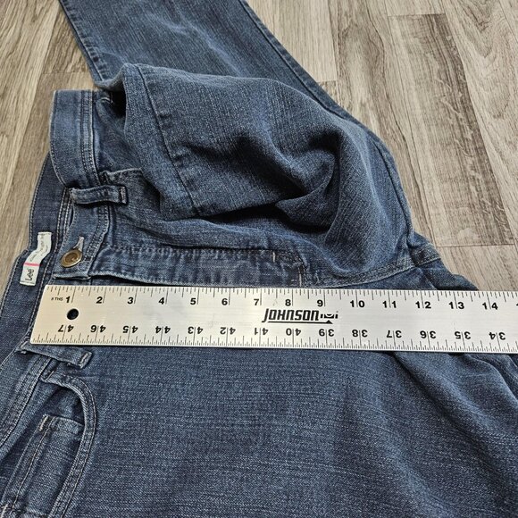 Lee Jeans Womens 12 Long Blue Classic Fit Straight Leg Denim At The Waist - Picture 11 of 12